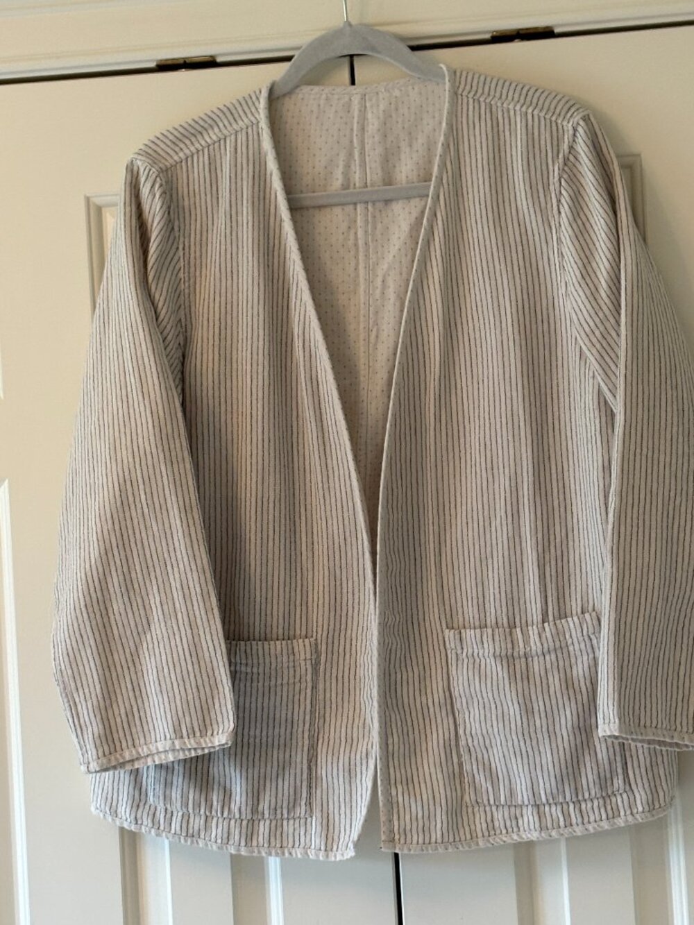 Eileen Fisher Organic Cotton Reversible Jacket Size L